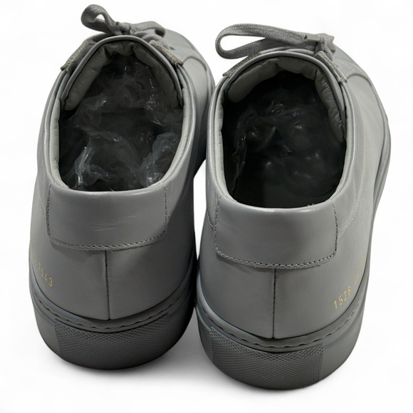 Common Projects Achilles Low Gray Leather Sneakers Mens 46 Made in Italy US 13 - Picture 12 of 15